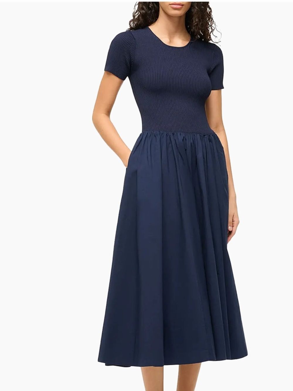 STAUD Ysabel Dress in Navy Size XS NWOT